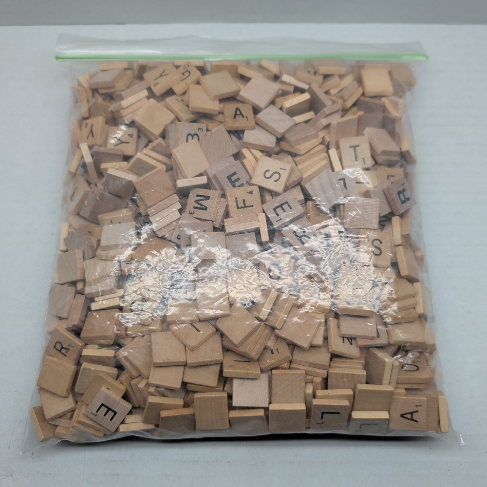 Bulk Wood Scrabble Tiles Replacement Letters Crafting Lot Natural Wood 850+